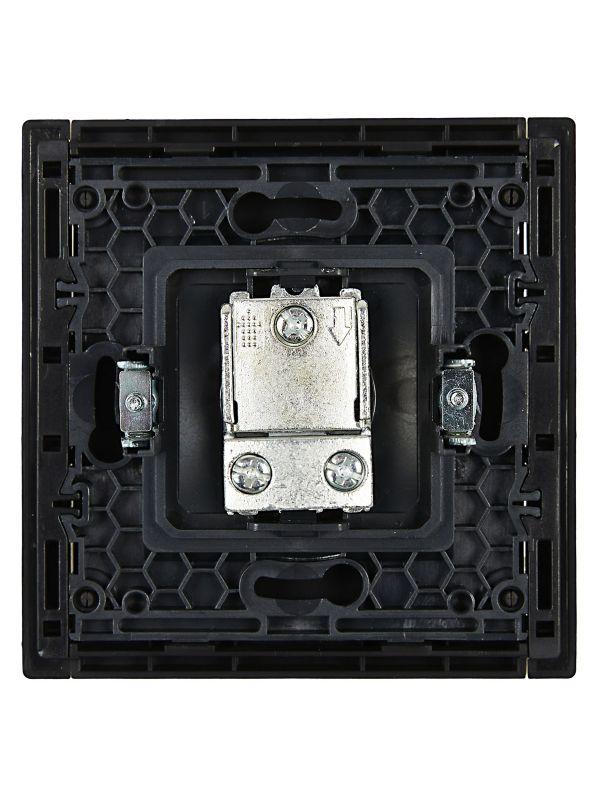 Розетка TV проходная FORTE&PIANO FP129 черн. IEK FP-A10-P-K02