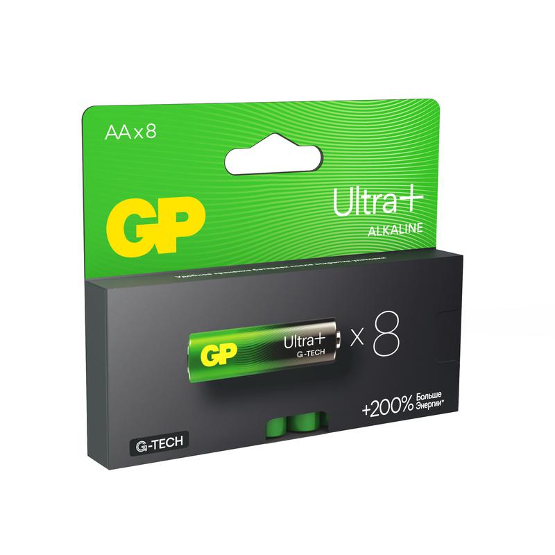 Элемент питания алкалиновый AA/LR6 1.5В Ultra Plus Alkaline G-Tech (блист.8шт) GP 614
