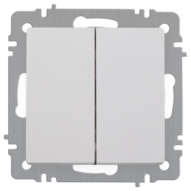 Выключатель 2-кл. СП Accent 6-104-01 10А IP20 250В AL/CU бел. Intro Б0063452