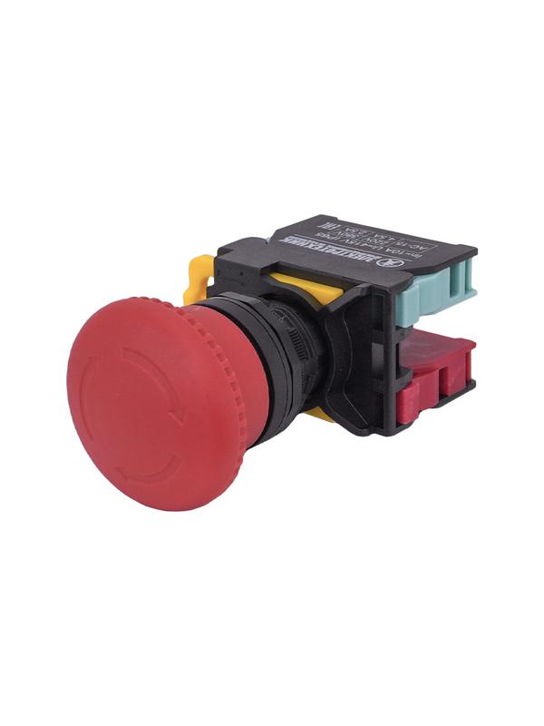 Выключатель кнопочный ВК22-ES545 1НО+1НЗ гриб с фиксацией 40мм d22мм IP65 красн. Электротехник ET005060
