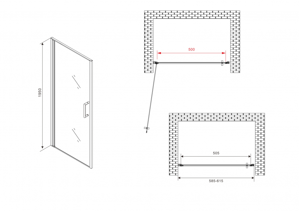 Душевая дверь ABBER Sonnenstrand AG04060