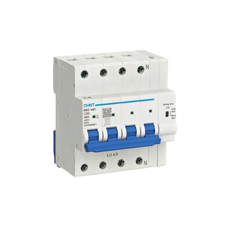 Выключатель автоматический модульный 4п (3P+N) C 25А 6кА NB2-80ZT (R) CHINT 448264