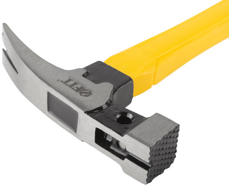 Молоток-гвоздодер 27мм 370г дополнит. гвоздодер; фибергласовая усилен. удлиненная ручка FIT 44750