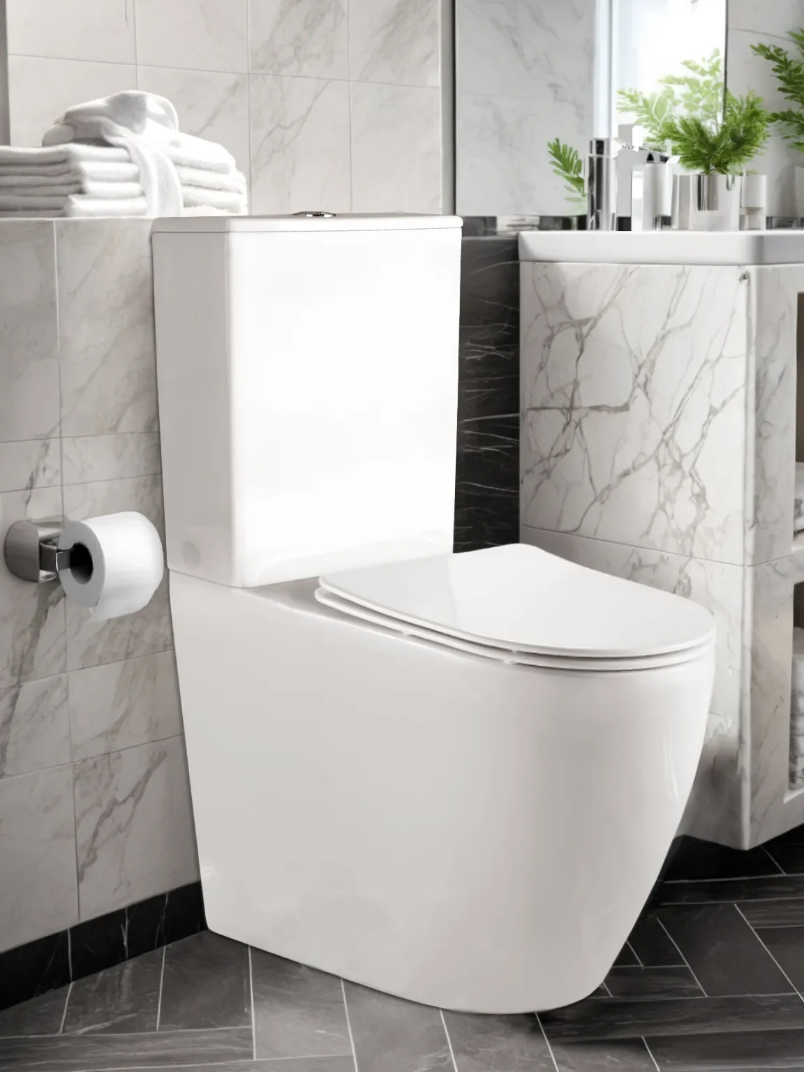 Унитаз BELLA напольный безободковый высокий Ceruttispa  CT8709 (620х385х920)