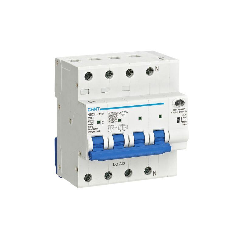 Выключатель автоматический дифференциального тока 4п (3P+N) C 32А 100мА тип A 6кА АВДТ NB2LE-80ZT электронный (R) CHINT 448221