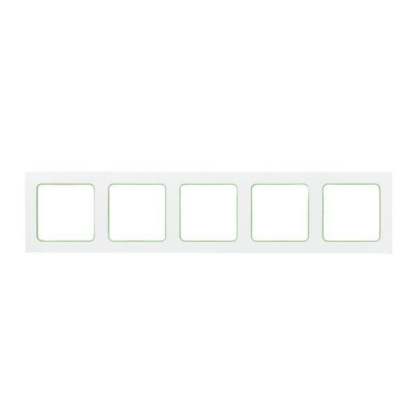 Рамка 5-м Стокгольм бел. с линией цвета зел. EKF EXM-G-306-20