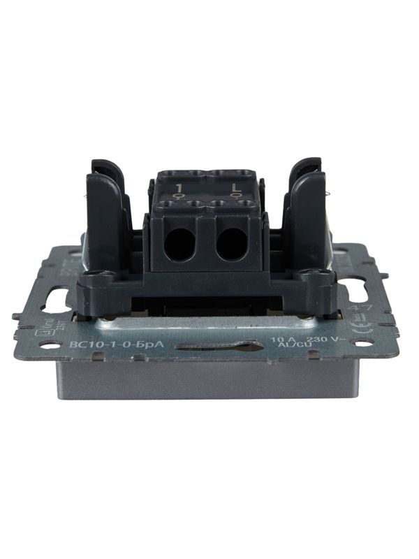 Выключатель 1-кл. СП BRITE ВС10-1-0-БрА 10А механизм алюм. IEK BR-V10-0-10-K47