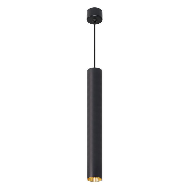 Светильник потолочный на подвесе MR11 35Вт 230В черн. + зол. D40хH250 ML1018 FERON 51387
