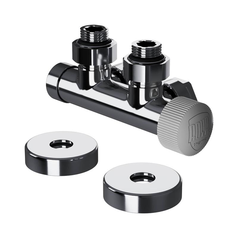 Узел нижнего подключения термостатический угловой Design Pro 15мм М30х1.5 хром Royal Thermo НС-1646652