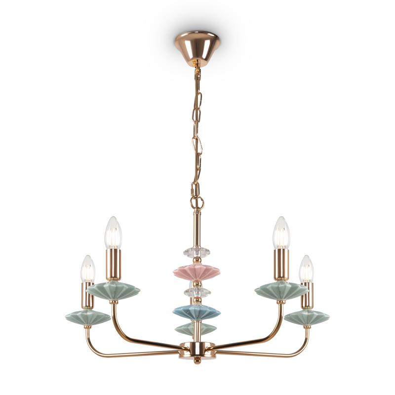 Светильник Castle 40Вт E14х5 IP20 подвесной Freya FR5336PL-05G