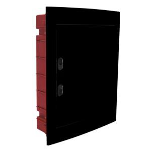 Корпус щита распределительного для модульного оборудования 36M(12x3) встраив. прозр. затемненная дверца черн. Cetinkaya Pano CP10936B