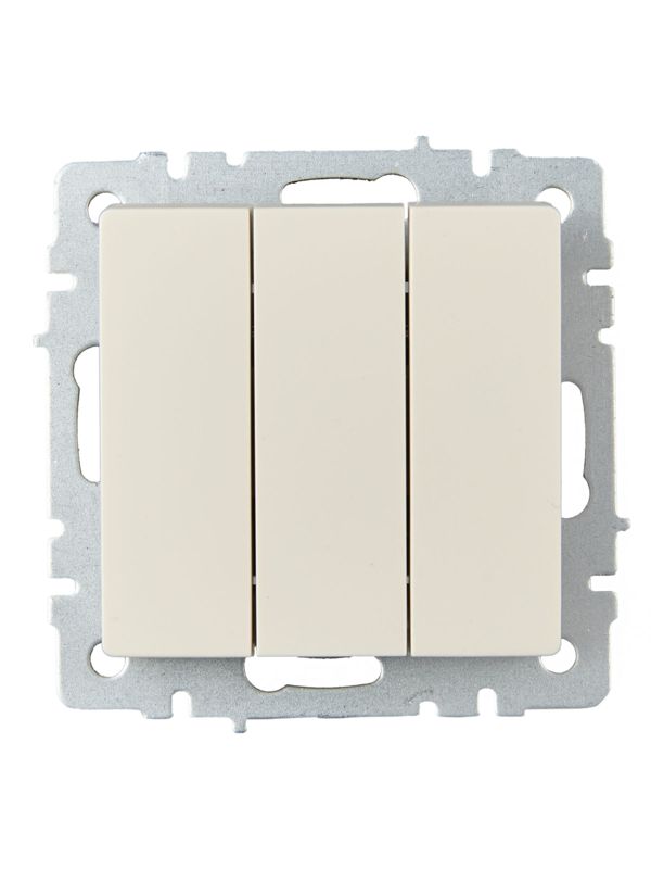 Выключатель 3-кл. СП BRITE ВС10-3-0-БрКр 10А механизм беж. IEK BR-V30-0-10-K10