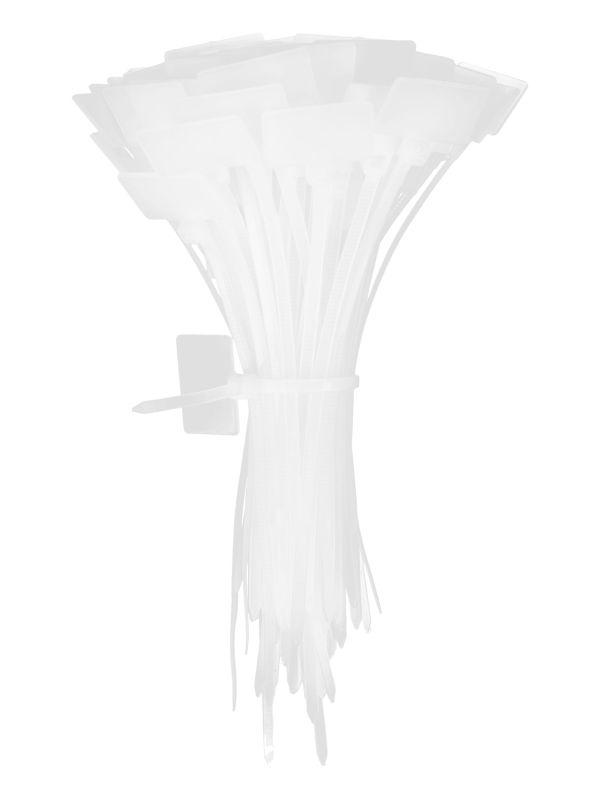 Хомут кабельный ХП1 2.5х110 нейл. бел. с таб. 20х13 (уп.100шт) IEK UHH61-3-110-100