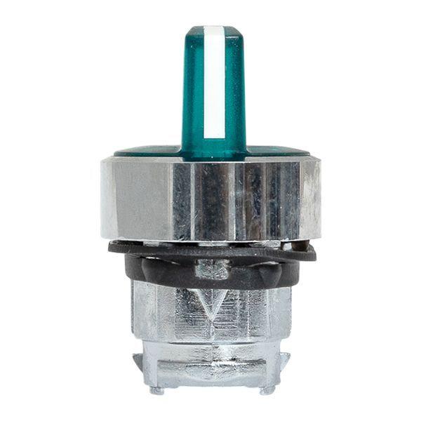 Механизм переключателя исполнительный XB4 IP65 на 3 положения с фиксацией с подсветкой с короткой ручкой зел. EKF XB4BD3FL-G-65