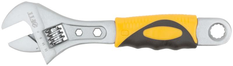 Ключ разводной "Классик" шкала увелич. захват прорезин. ручка 150мм 21мм FIT 70151