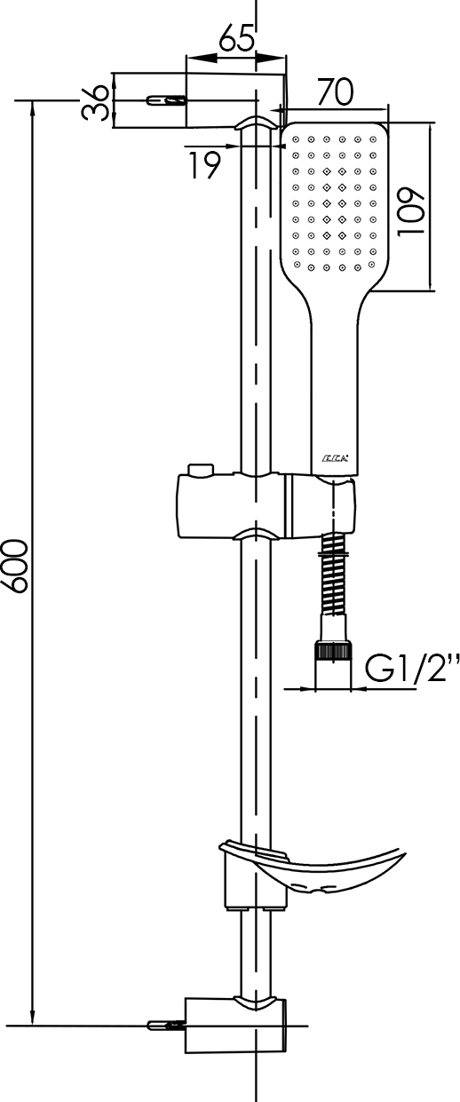 Душевой гарнитур ECA Tiera 102146029EX
