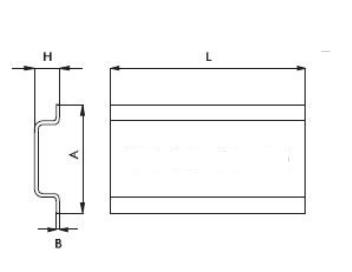 DIN-рейка без перфорации 35х7.5мм L2000 оцинк. Cetinkaya Pano CP4986