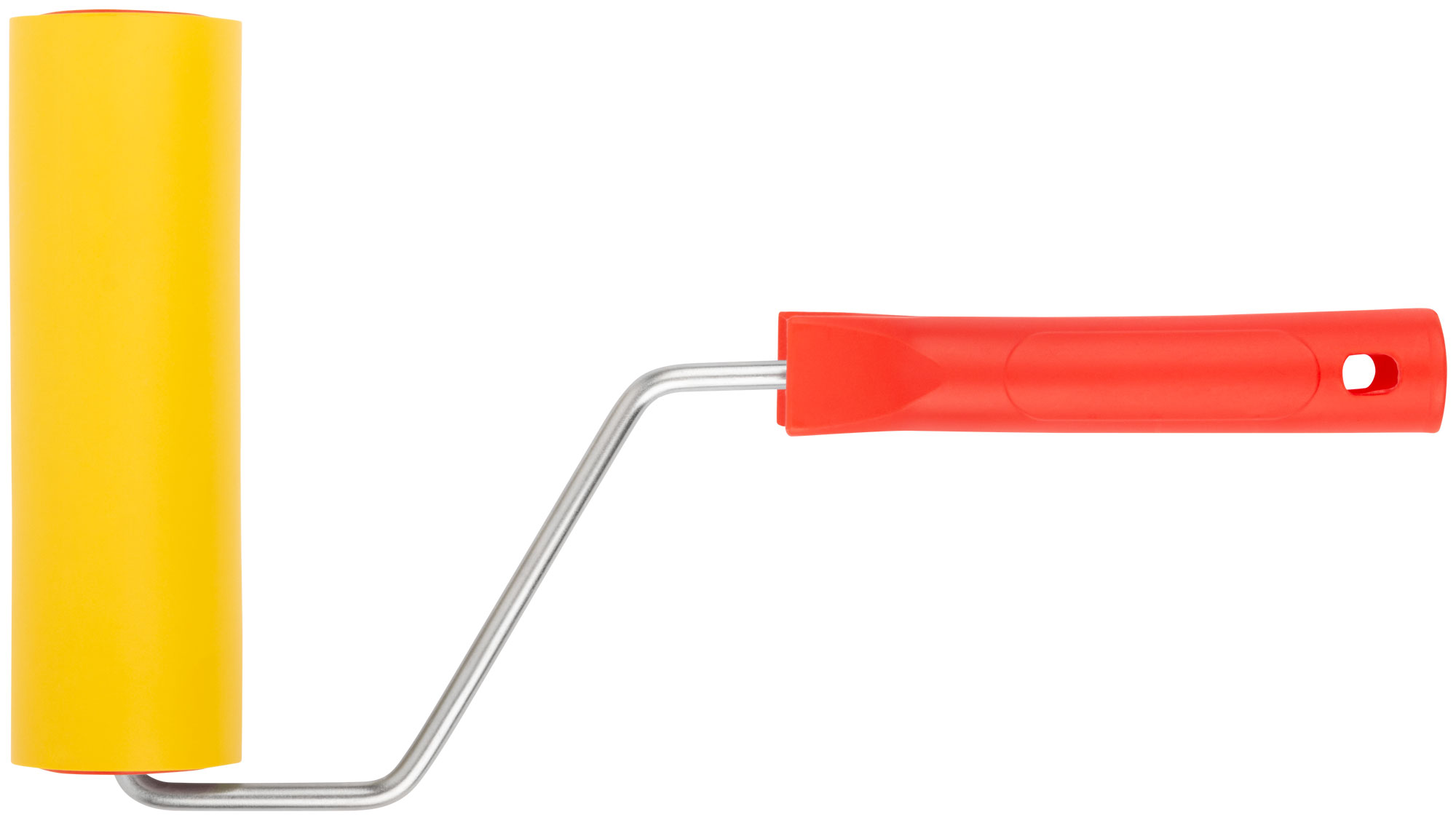 Ролик прижимной резиновый для прикатки обоев, ручка 6 мм, 150 мм