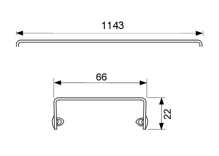Декоративная решетка TECE drain line basic 601211 для душевого лотка 120 см