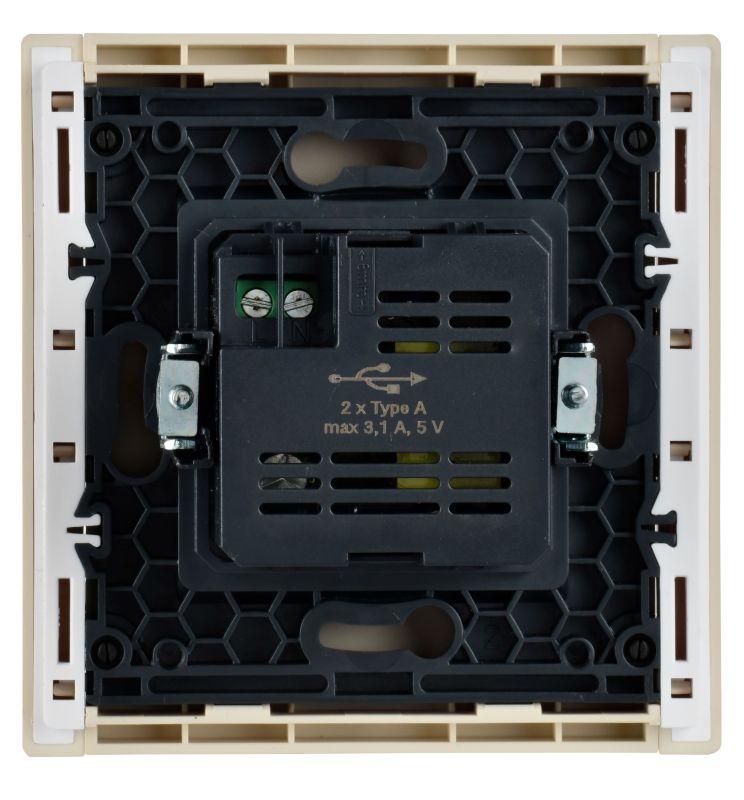 Розетка USB A+A 3.1А FORTE&PIANO FP449 ваниль IEK FP-U21-D31-K10