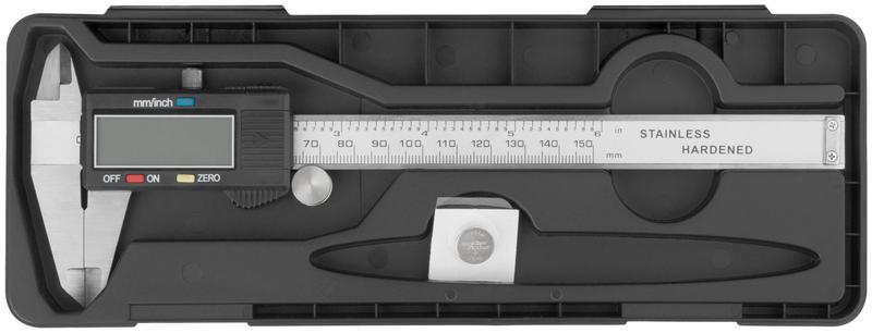 Штангенциркуль метал.нерж. с электроннымм отсчетом 150мм/ 0.02мм FIT 19856