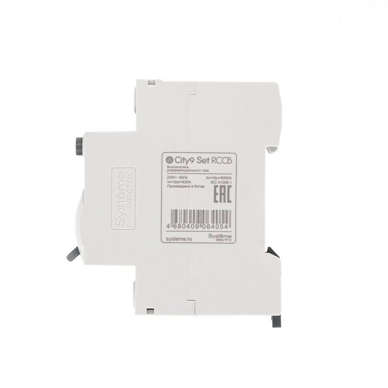 Выключатель дифференциального тока (УЗО) 2п 63А 30мА тип AC City9 Set 230В SE C9R36263