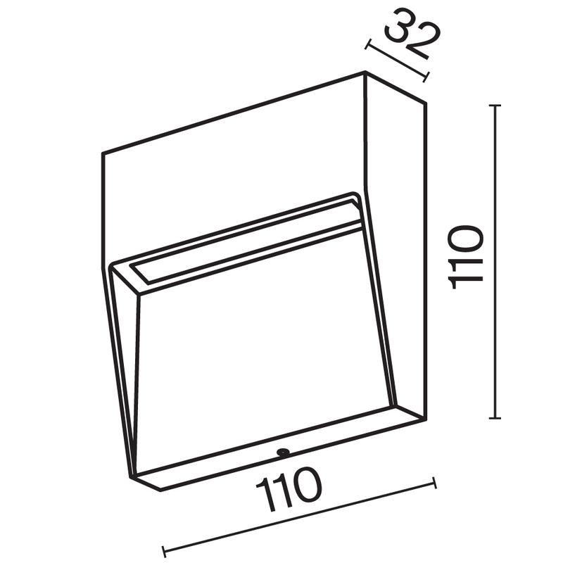 Светильник светодиодный Mane 3Вт 3000К IP54 подсветка для лестниц Maytoni O047SL-L3W3K
