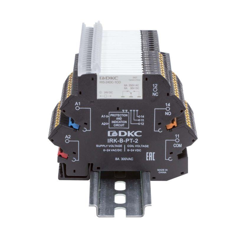 Реле интерфейсное 1CO ком. ток 6А AgSnO2 напряжение 110В AC/DC push-in клеммы DKC IRK-110UC-1CO-PT