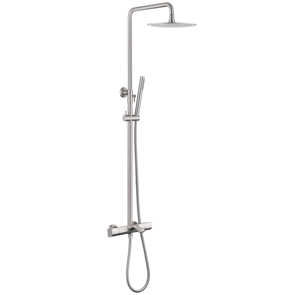 Душевая стойка ABBER Thermostat AF8516SPL с термостатом и изливом, сатин