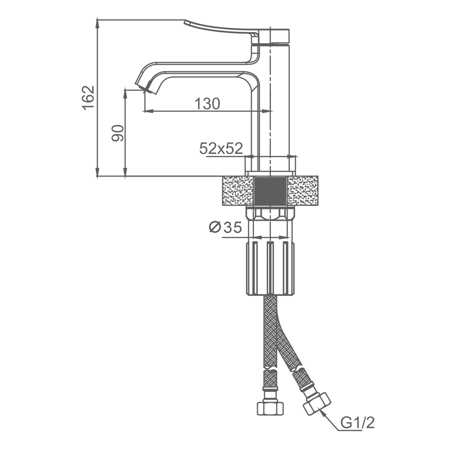 Смеситель для раковины Splenka S31.10.06, черный
