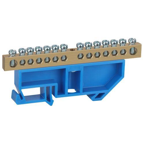 Шина N "ноль" на DIN-изоляторе ШНИ-8х12-14-Д син. NO-224-93 Эра Б0062906