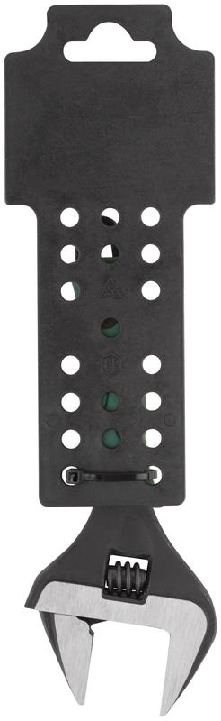 Ключ разводной "Карат" CrV обточенные узкие губки шкала увелич.захват прорезин.ручка 150мм (34мм) FIT 70201