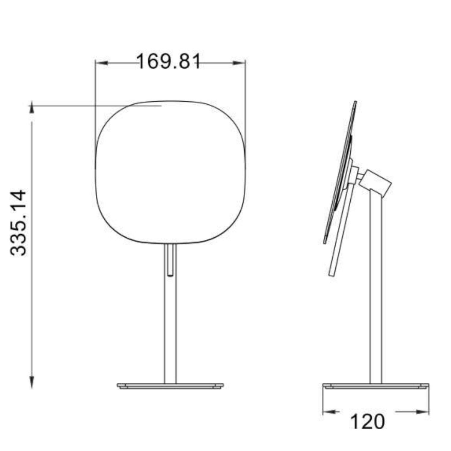 Зеркало косметическое JAVA S-M113L, сатин