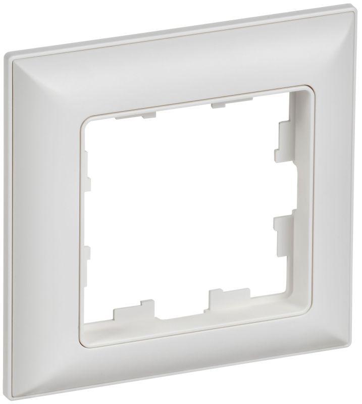 Рамка 1-м BRITE РУ-1-БрАБ арктич. бел./бел. IEK BR-M12-12-K91