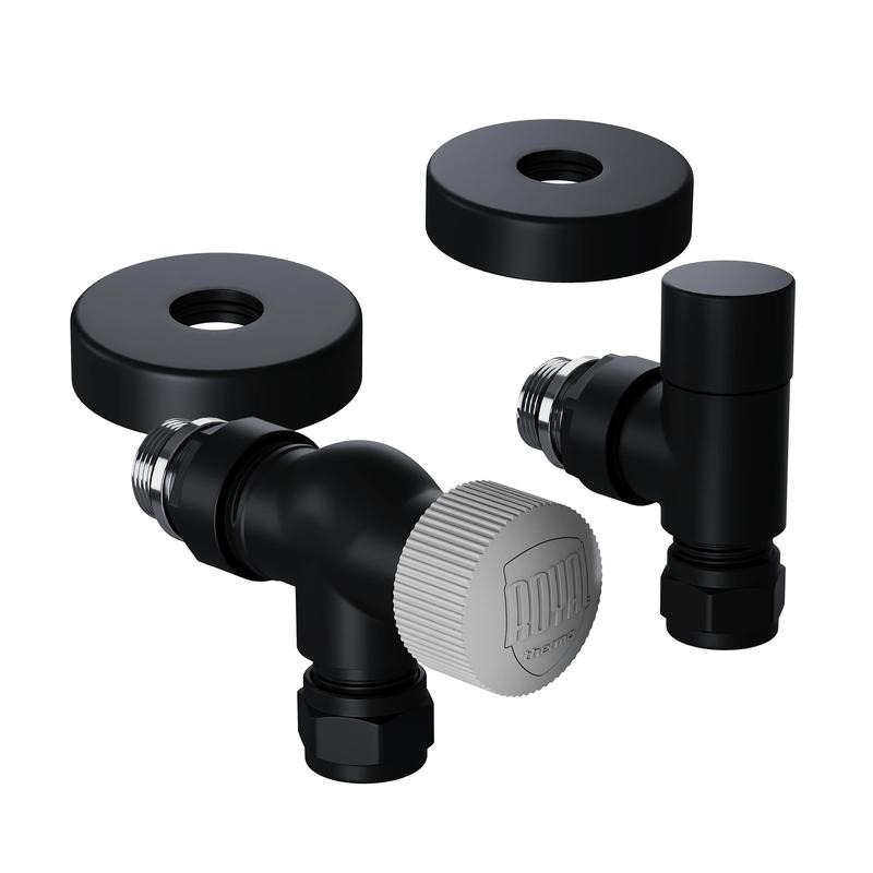 Набор термостатический осевой Design Pro 15мм М30х1.5 черн. Royal Thermo НС-1646644