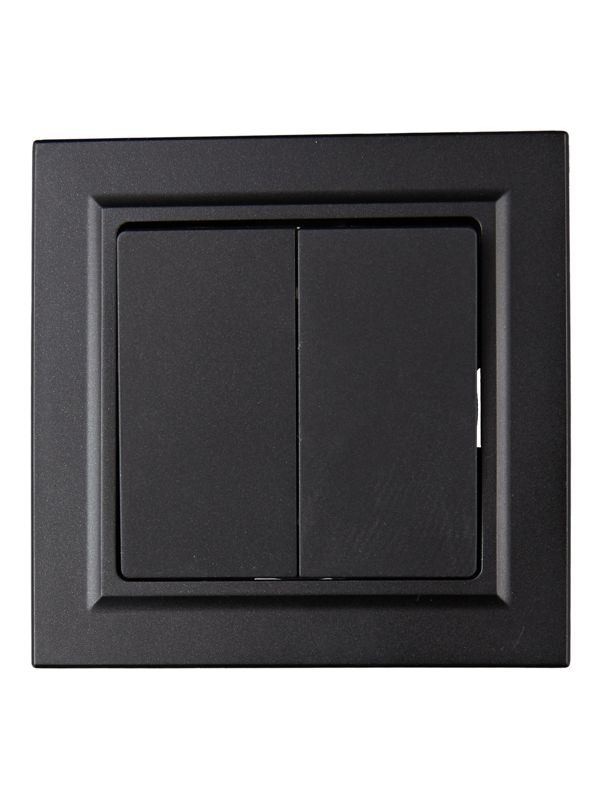 Выключатель 2-кл. СП BRITE ВСР10-2-0-БрЧ 10А в сборе черн. IEK BR-V20-0-10-K02-F