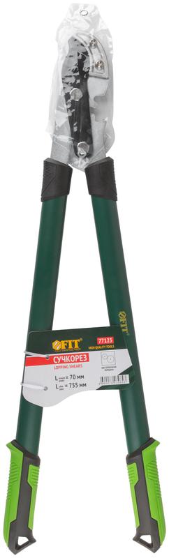 Сучкорез тефлон. покрытие наковальня шестеренч. передача стальные ручки с прорезинен. рукоятками 755мм FIT 77123