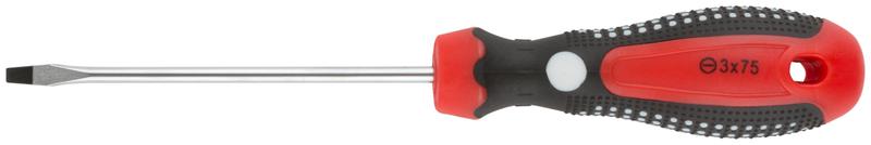 Отвертка "Тренд" 3х75мм SL CrV сталь прорезиненная ручка КУРС 53766