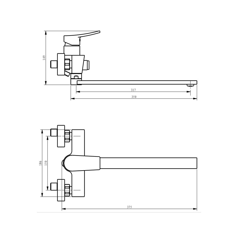 Смеситель для ванны Savol SK-H3002, хром