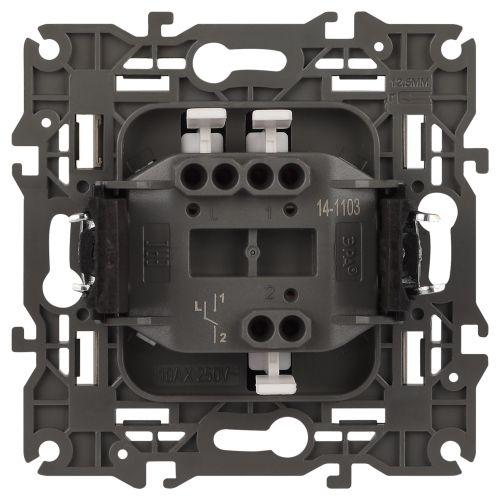 Переключатель Elegance 14-1103-16 250В 10АХ титан Эра Б0065792