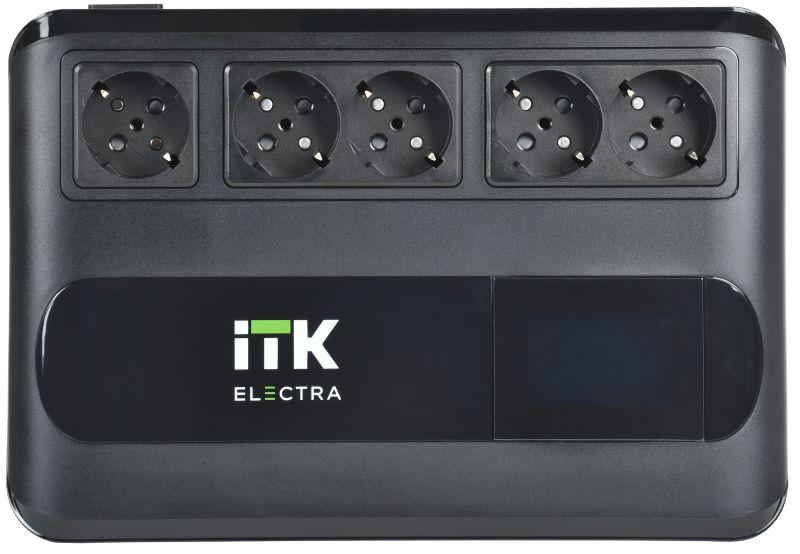 Источник бесперебойного питания ELECTRA LT5 800В.А/480Вт LCD с АКБ 1х9А.ч ITK ELT5-800VA-1-001