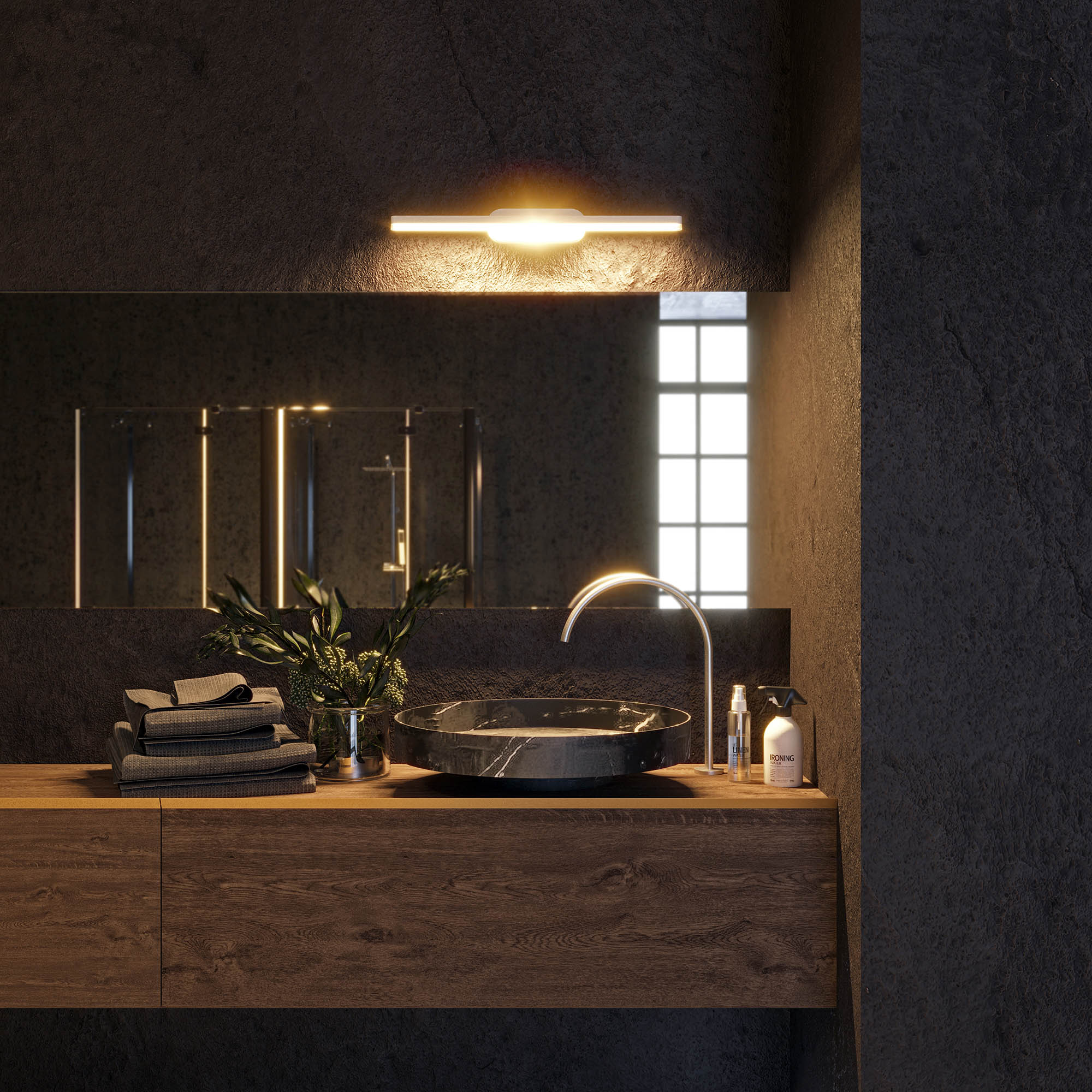 Светильник SP-TENERO-S600x45-13W Day4000 (WH, 120 deg, 230V) (IP54 металл, 3 года)