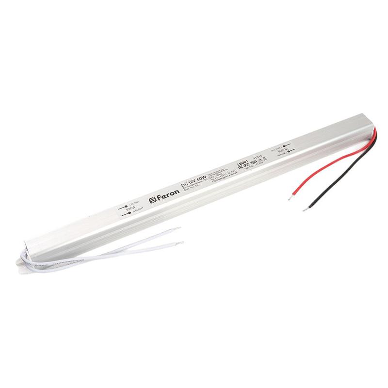 Трансформатор электронный для светодиодной ленты 60Вт 12В (драйвер) LB001 FERON 41345