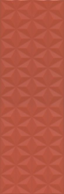 Плитка Диагональ красный структура 25х75, 12120R