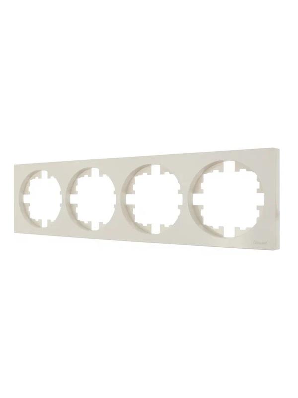 Рамка 4-м OSEN горизонт. квадрат сл. кость LEZARD 743-9000-149