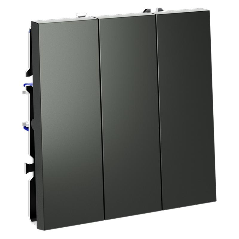 Выключатель 3-кл. СП S70 10А механизм титан Voltum VLS030106