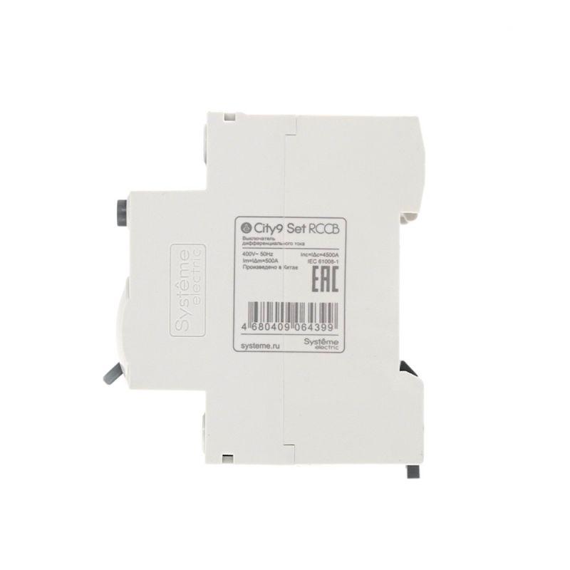 Выключатель дифференциального тока (УЗО) 4п 40А 300мА тип AC City9 Set 400В SE C9R66440