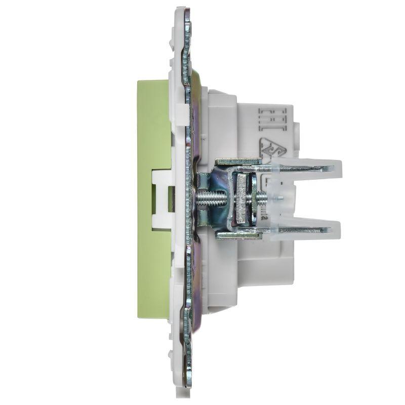 Розетка SKANDY 10А без заземл. без защ. шторок SK-R02G мятный IEK SK-R10-10-K06