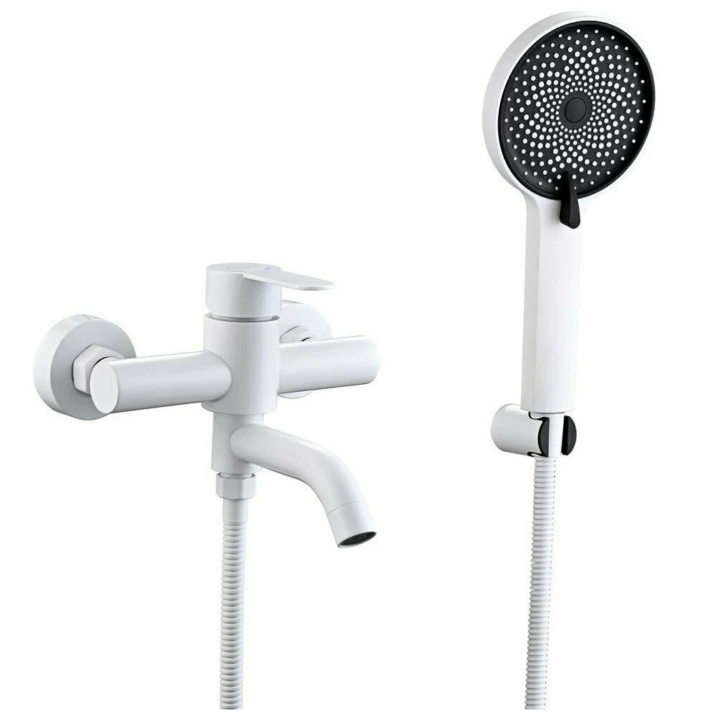 Смеситель для ванны Fmark FS8206W, белый