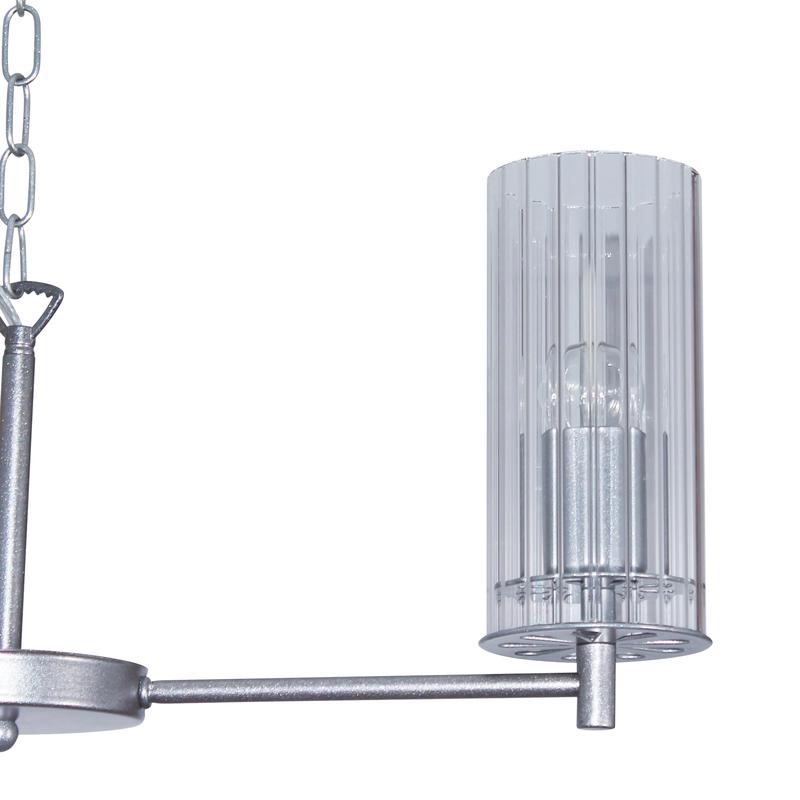 Светильник "Ника" 231 (плафон 0014) НСБ 01-3х60-177 Е27 [ИМ] подвесной серебр. Элетех 1005405301